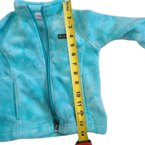 Columbia Full‎ Zip Fleece Jacket Kids 18-24 Months Aqua Teal Casual - Picture 3 of 10